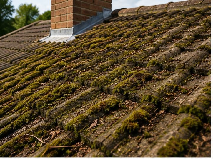 Roof Moss Removal in South Wales by T & T Roofing
