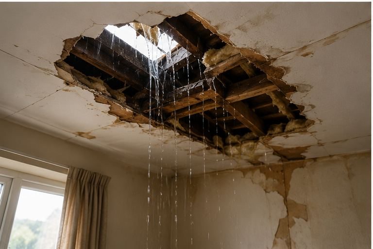 Storm Damage Roof Repairs in South Wales by T & T Roofing