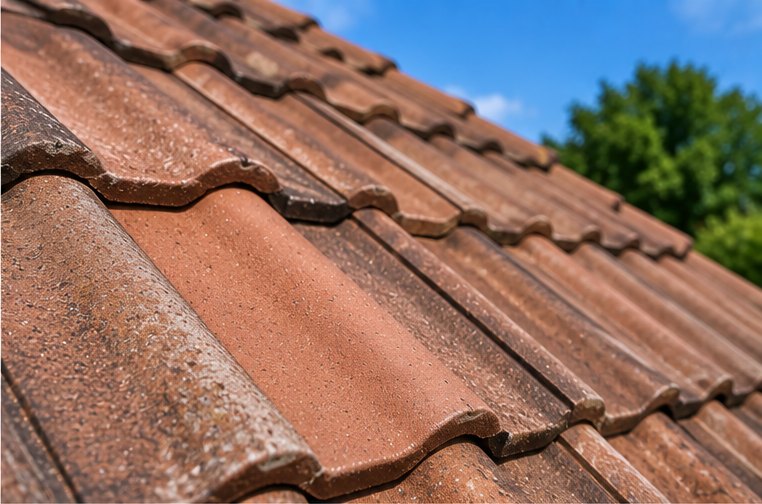 A completed missing & slipped tile repairs job in Cardiff