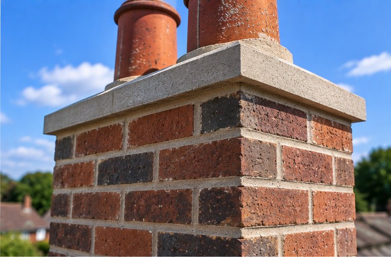 A completed lead flashing repairs job in Cardiff