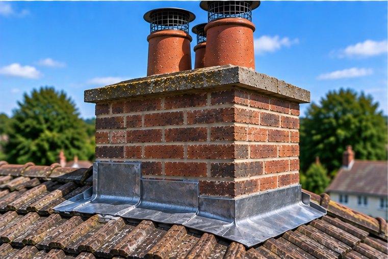 A chimney stack with badly eroded pointing