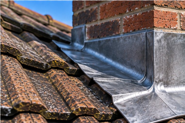 A chimney stack with badly eroded pointing