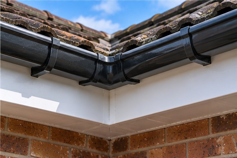 Guttering Repairs under way on a Cardiff roof