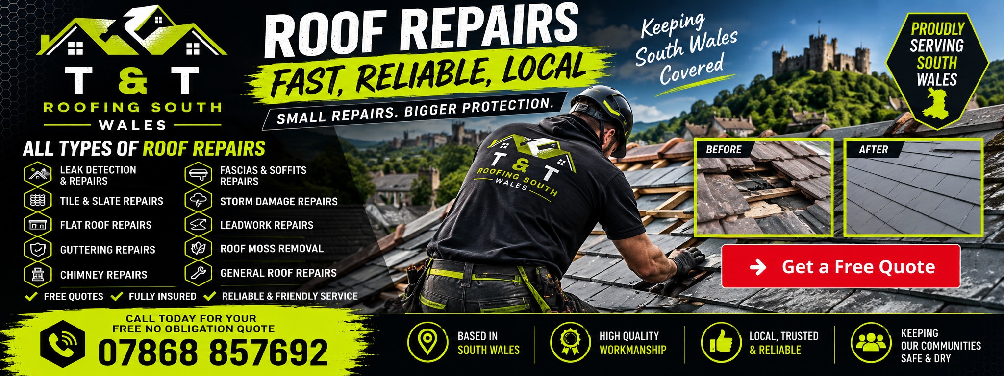 T&T Roofing South Wales – roof repairs across South Wales