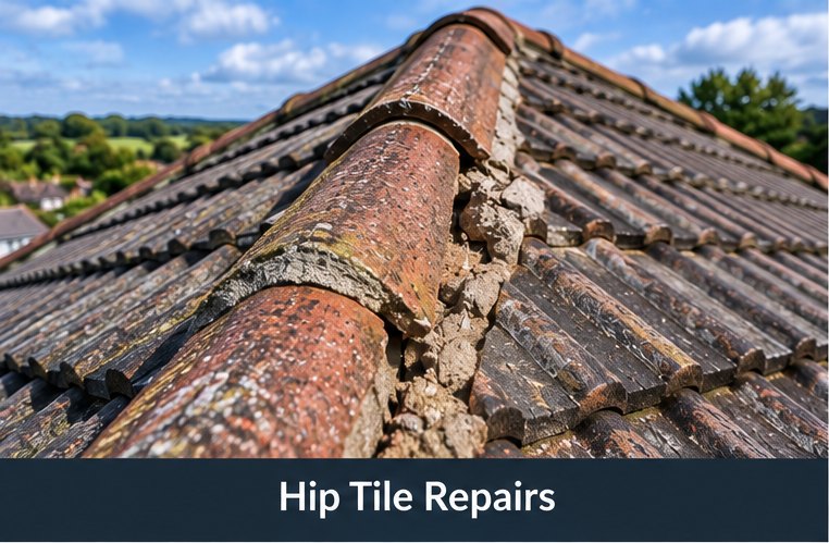 Hip Tile Repairs in Cardiff by T&T Roofing