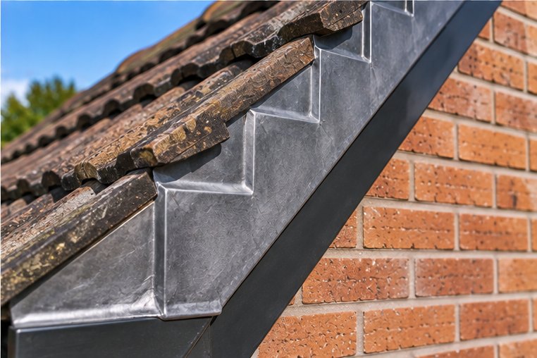 Leadwork Repairs under way on a Cardiff roof