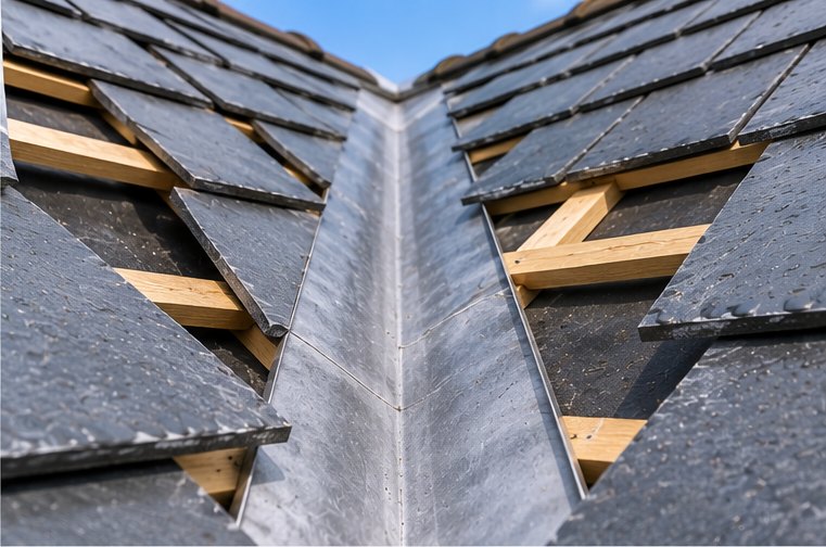 A completed leaking roof repairs job in Cardiff
