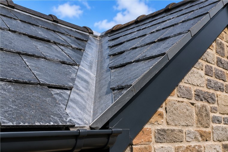 Leaking Roof Repairs under way on a Cardiff roof